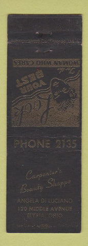Matchbook Cover - Carpenter's Beauty Shoppe Elyria OH