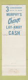 Matchbook Cover - Murphy's Stores