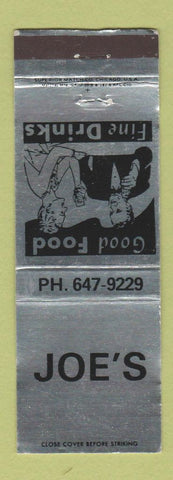 Matchbook Cover - Joe's Restaurant Canton IL WEAR
