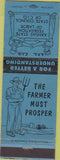 Matchbook Cover - Kansas State Labor Counsil farmer agriculture union
