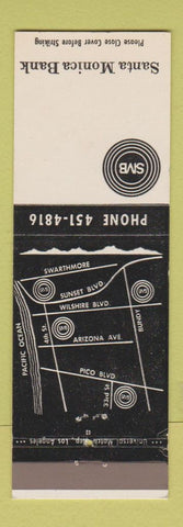 Matchbook Cover - Santa Monica Bank CA