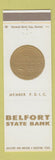 Matchbook Cover - Belfort State Bank TX