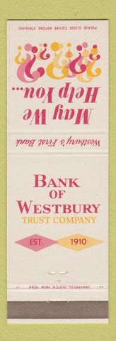 Matchbook Cover - Bank of Westbury NY