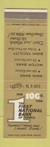 Matchbook Cover - First National Bank Topeka KS