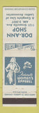 Matchbook Cover - Dor Ann Women's Clothes Chicago IL