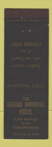 Matchbook Cover - Grand Imperial Hotel Silverton Colorado