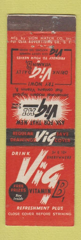 Matchbook Cover - Vig Vitamin B CLIX WORN BACK