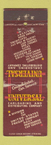Matchbook Cover - Universal Carloading and Distributing WORN