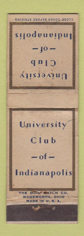 Matchbook Cover - University Club of Indianapolis IN
