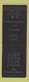 Matchbook Cover - Glen Vista Club