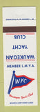 Matchbook Cover - Waukegan Yacht Club IL