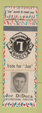 Matchbook Cover - Lions Club Joe DiDuca Election WEAR