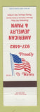 Matchbook Cover - American Jewelry Pawn Rocky Mount NC