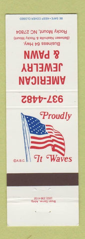 Matchbook Cover - American Jewelry Pawn Rocky Mount NC