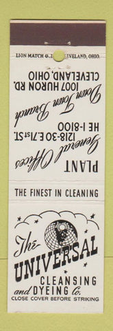 Matchbook Cover - Universal Cleaners Dyeing Cleveland OH
