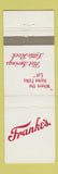 Matchbook Cover - Franke's Restaurant Hot Springs Little Rock AR