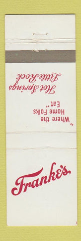 Matchbook Cover - Franke's Restaurant Hot Springs Little Rock AR