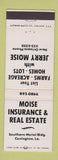 Matchbook Cover - Moise Insurance Real Estate Covington LA