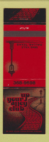 Matchbook Cover - Up Your Alley Club Dallas TX