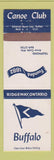 Matchbook Cover - Canoe Club Buffalo NY