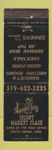 Matchbook Cover - Colony Market Place South Amana IA