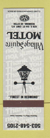 Matchbook Cover - Village Square Motel Redmond OR