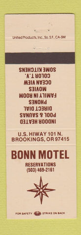 Matchbook Cover - Bonn Motel Brookings OR