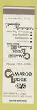Matchbook Cover - Camargo Lodge Cincinnati OH WEAR