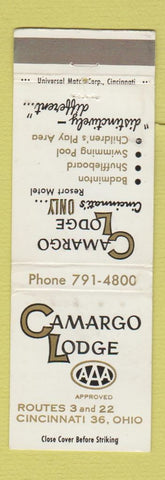 Matchbook Cover - Camargo Lodge Cincinnati OH WEAR