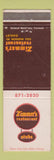 Matchbook Cover - Zimmer's Restaurant Oakley MI WEAR