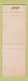 Matchbook Cover - Zimmer's Restaurant Oakley MI WEAR