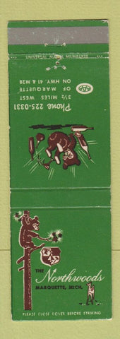 Matchbook Cover - Northwoods Marquette MI
