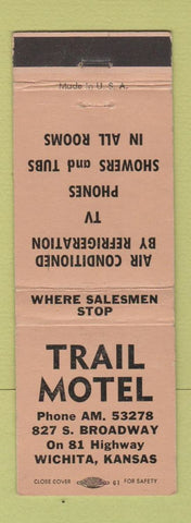 Matchbook Cover - Trail Motel Wichita KS