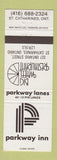 Matchbook Cover - Parkway Inn St Catharines ON
