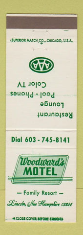 Matchbook Cover - Woodward's Motel Lincoln NH