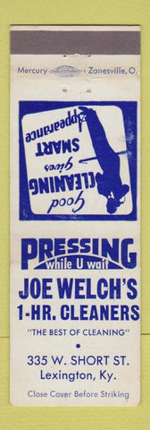 Matchbook Cover - Joe Welch's Cleaners Lexington KY