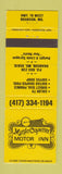 Matchbook Cover - Music Country Motor Inn Branson MO
