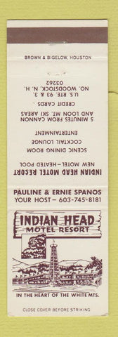 Matchbook Cover - Indian Head Motel Resort North Woodstock NH