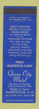 Matchbook Cover - Queen City Motel Manchester NH