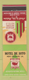 Matchbook Cover - Hotel De Soto New Orleans LA