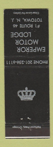 Matchbook Cover - Emperor Motor Lodge Totowa NJ