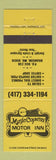 Matchbook Cover - Music Country Motor Inn Branson MO