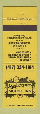 Matchbook Cover - Music Country Motor Inn Branson MO