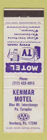 Matchbook Cover - Kenmar Motel Newburg PA