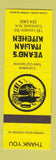Matchbook Cover - Veano's Italian Kitchen Concord NH