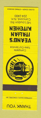Matchbook Cover - Veano's Italian Kitchen Concord NH