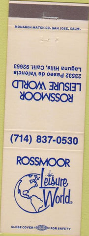 Matchbook Cover - Rossmoor Leisure World Laguna Hills CA