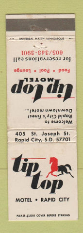 Matchbook Cover - Tip Top Motel Rapid City SD WORN