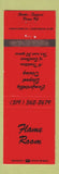 Matchbook Cover - Flame Room Restaurant