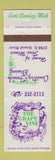 Matchbook Cover - The Grape Vine Restaurant East Lansing MI